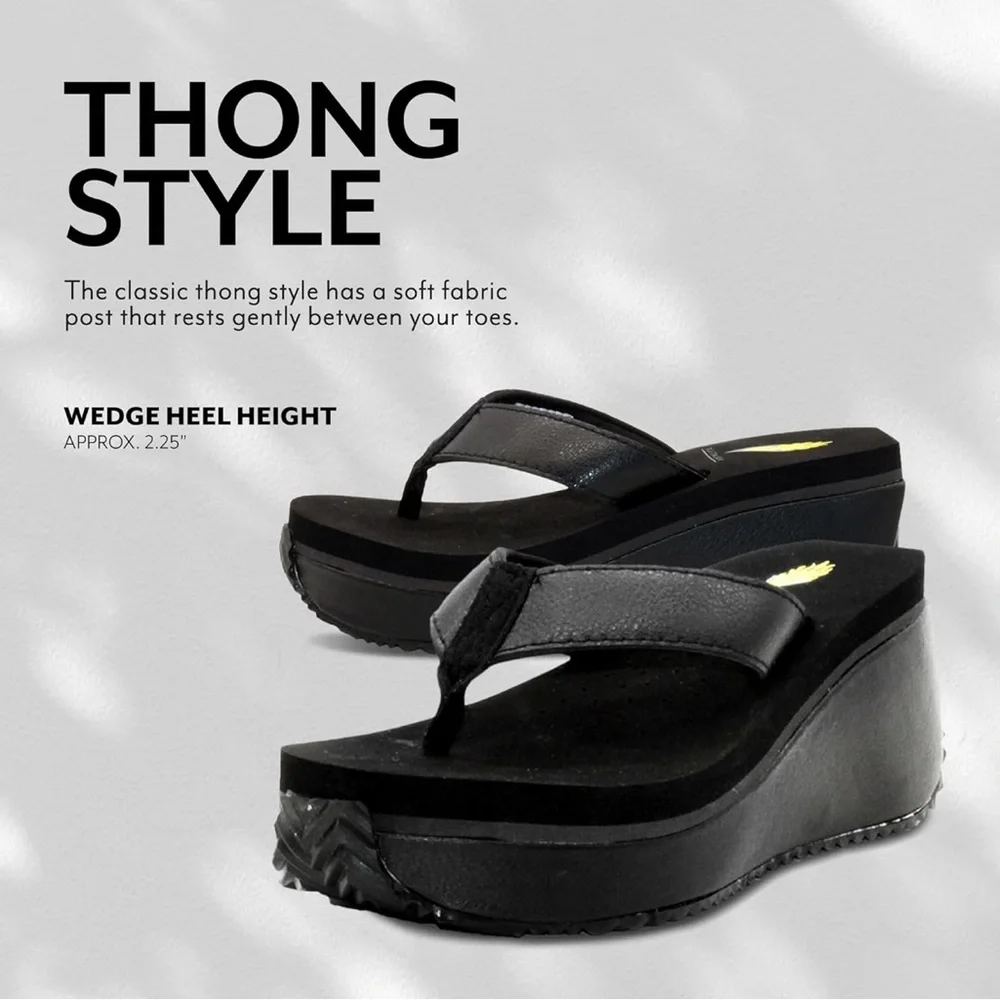 Volatile Black Platform Sandals - Picture 5 of 8